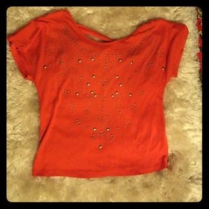 Peach Studded Blouse